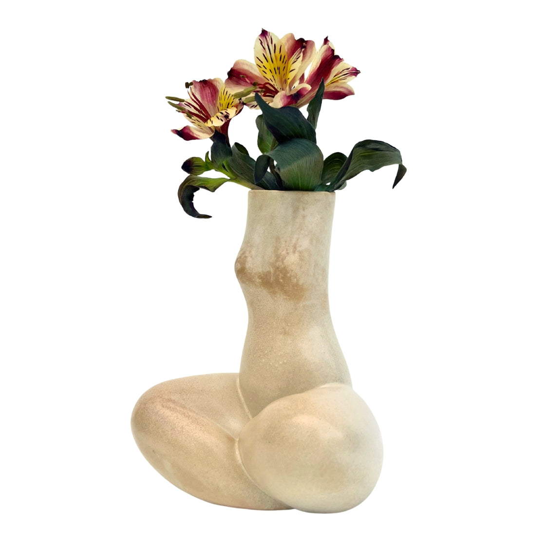 WOMAN VASE »GABRIELA« DARK SAND