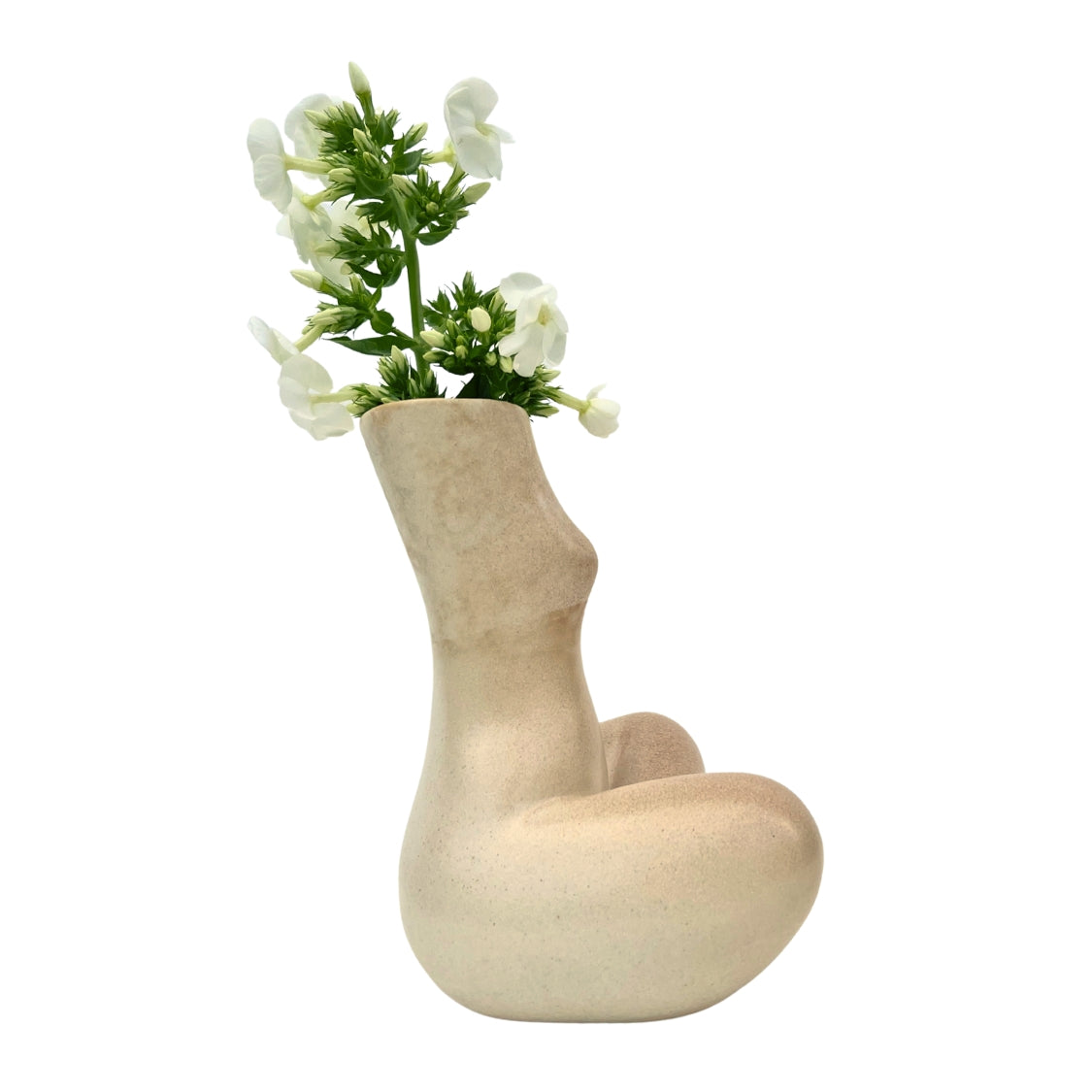 WOMAN VASE »GABRIELA« DARK SAND