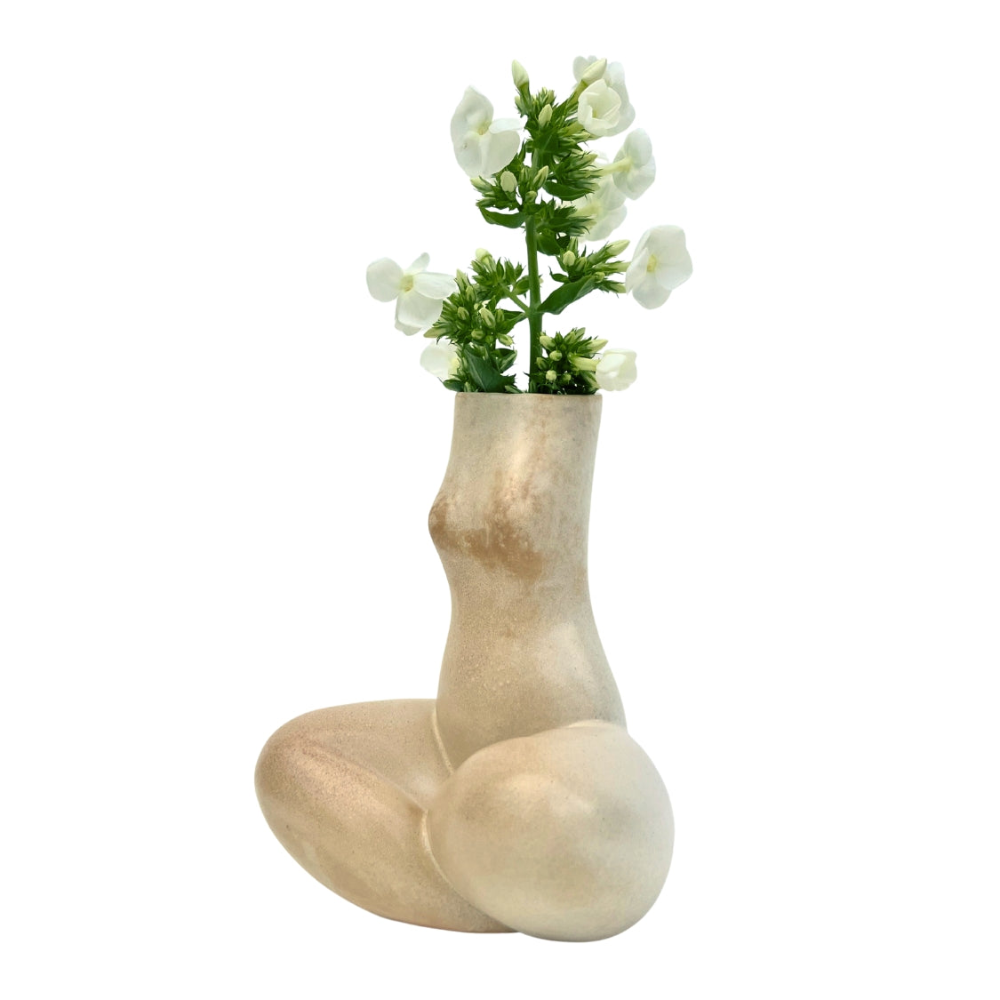 WOMAN VASE »GABRIELA« DARK SAND