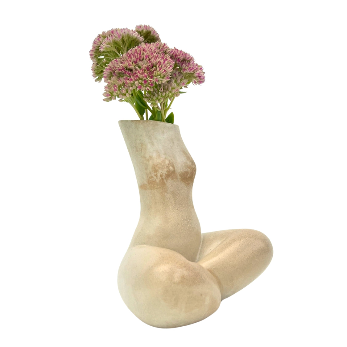 WOMAN VASE »GABRIELA« DARK SAND