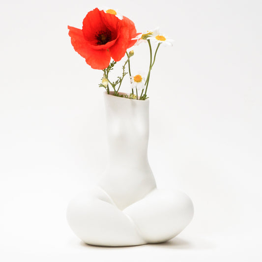 WOMAN VASE »GABRIELA« WHITE