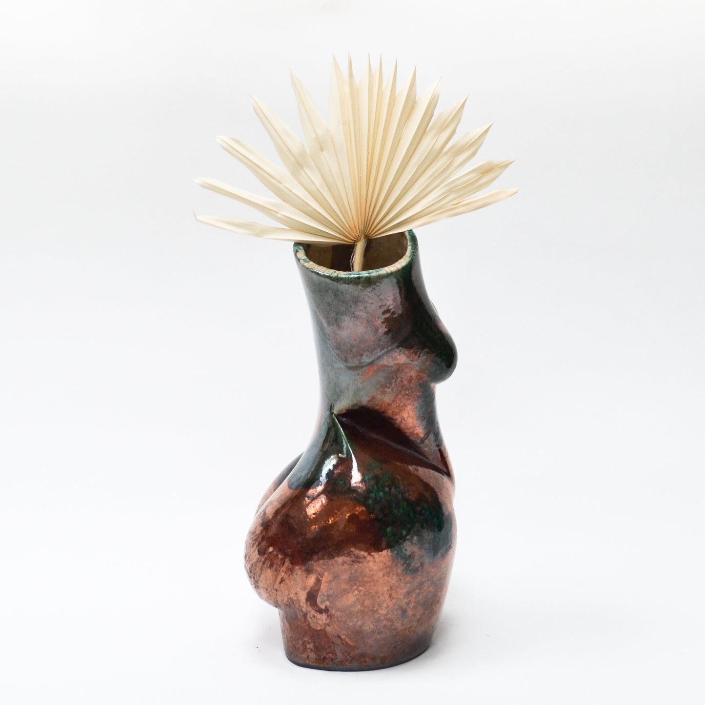 WOMAN VASE »MARLENE« RAKU COPPER