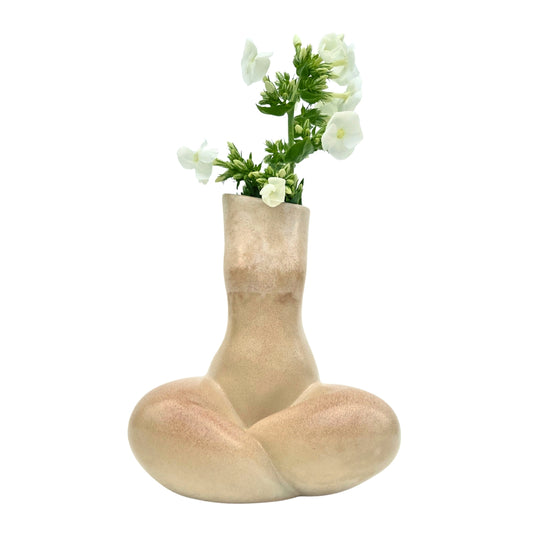WOMAN VASE »GABRIELA« DARK SAND