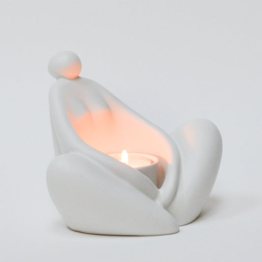 WOMAN CANDLEHOLDER »SELINA« WHITE