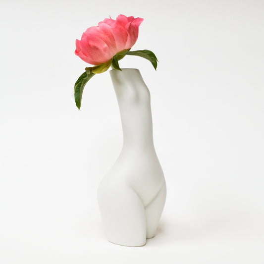 WOMAN VASE »HERBERTINE« WHITE
