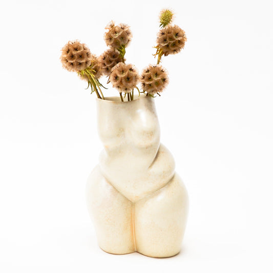 WOMAN VASE »HERMINE« SAND