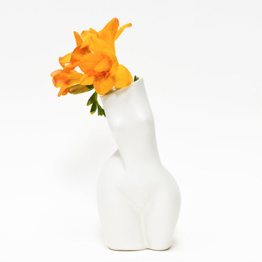 WOMAN VASE »MATHILDE« WHITE